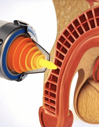 Focused shockwave therapy for Peyronie's disease - treatment illustration
