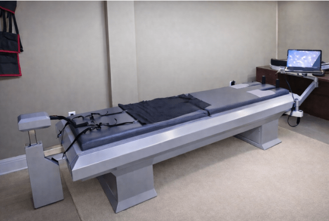VAX-D spinal decompression table at CityIR West Hills office - FDA-cleared non-surgical disc treatment