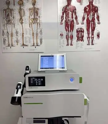 Shockwave therapy equipment in the CityIR treatment room