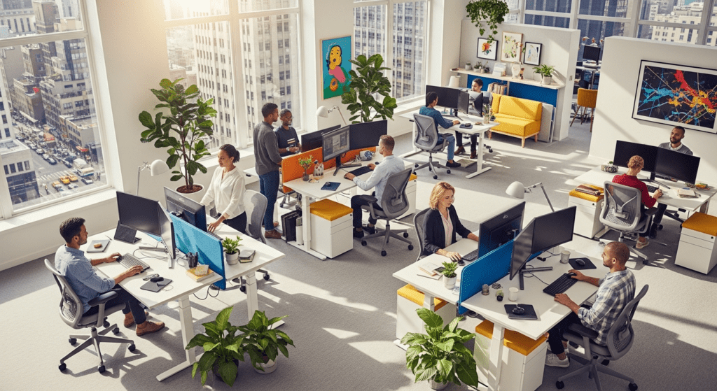 Professional ergonomic workplace evaluation in New York City office